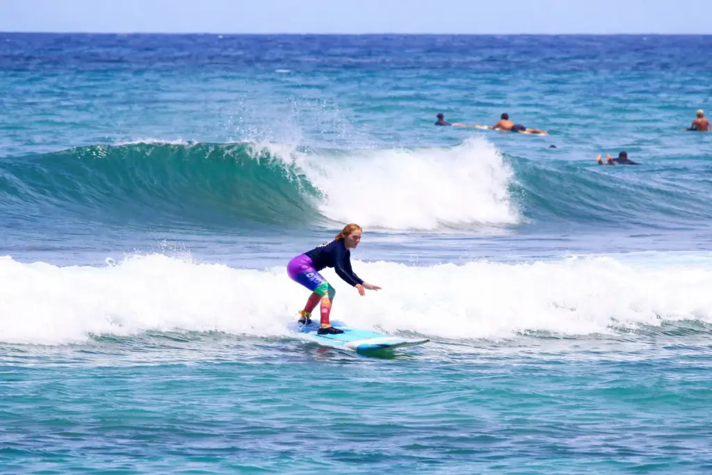 Surfing near Turtle Bay on the North Shore of Oahu